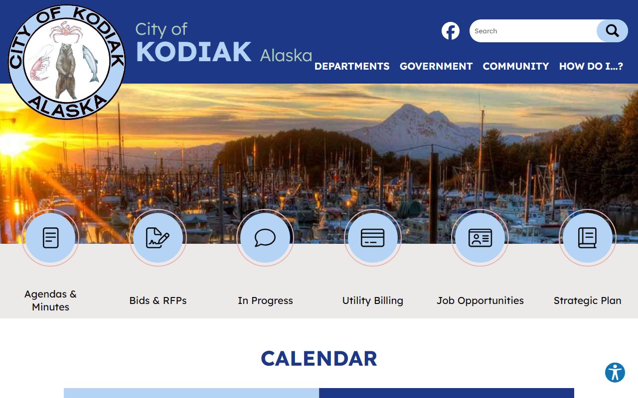 City of Kodiak portal for jail roster and police info