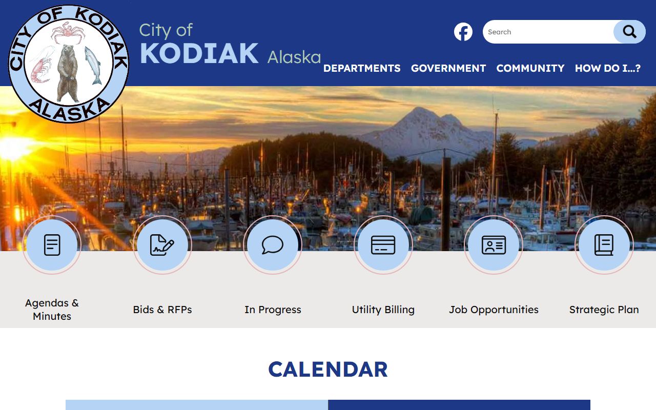 City of Kodiak site for Kodiak Island Borough jail roster searches